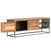 TV Stand Recycled Teak and Steel 47.2"x11.8"x15.7" - Brown