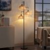 Boho Rattan Floor Lamp - Standing Lamps for Living Room  Dimmable Floor Lamp with Cage Shade, Industrial Farmhouse Floor Lamps- 65.7"