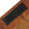 Nightstands with Charging Station, 2-Tier Storage & 20 Colors Remote LED Lights. - Vintage