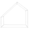 Twin Size Metal House Bed kids Bed, White - as pic
