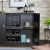 Espresso 2-Door Wine Cabinet - as Pic