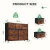 Dresser for bedroom 7 storage Spaces, assembled wardrobe lockers, bedroom furniture lockers - Brown