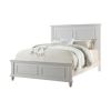 White Color Queen Size Bed Bedroom Furniture High Panel Headboard Footboard Plywood 1pc Bedframe - as Pic