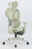 Foam office chair, ergonomic office chair, foam base, adjustable headrest, armrests, foot rests, with hanger- Green