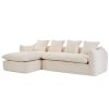 VIDEO provided Sofa Deep Seat Sofa 3 Seater for Living Room Oversized Comfy Sofa L-Shape Sofa Couch with Chaise Home Furniture Sleeper Sectional Sofa