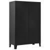 Wardrobe Industrial Black 35.4"x15.7"x55.1" Steel - Black