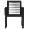 7 Piece Patio Dining Set Black - Black