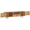 TV Stand 55.1"x11.8"x15.7" Solid Wood Mango - Brown