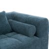 101.2" Sectional Sofa Full-Compressed Sofa Modular Sofa Couch Free-combined Sofa with Deep Seating for Living Room, Blue - as Pic