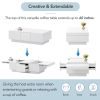 ON-TREND Coffee Table with 2 large Hidden Storage Compartment, Extendable Cocktail Table with 2 Drawers, 39.3"x21.6", White