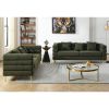 3-seater + 3-seater Combination sofa.Green teddy - as Pic