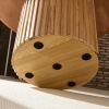 46.45 inch MDF Dining Table for Dining Room Round Dinner Tables Mid-Century Modern Table OAK - as Pic