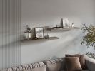 Floating Shelves 1.50" H, with 2 Shelf, Taupe - as Pic