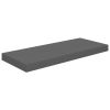 Floating Wall Shelf High Gloss Gray 23.6"x9.3"x1.5" MDF - Grey
