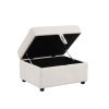 84.7" Sectional Sofa Convertible Pull-out Sofa Bed L-shaped Sofa U-shaped Sofa with a Movable Storage Ottoman for Living Room, Beige - as Pic