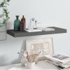 Floating Wall Shelf High Gloss Gray 23.6"x9.3"x1.5" MDF - Grey