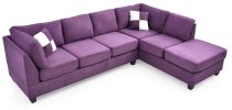 Malone G637B-SC Sectional ( Without Ottoman) , PURPLE - as Pic