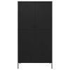 Wardrobe Black 35.4"x19.7"x70.9" Steel - Black