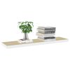 Floating Wall Shelf Oak and White 47.2"x9.3"x1.5" MDF - White