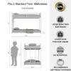Same as B083P160613 Adam Sturdy Twin over Twin Bunk Bed Metal White for Kids and Adult, Low Profile and Easy Climbing with Stable Ladder - as Pic