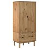Wardrobe OTTA 30.1"x20.9"x67.7" Solid Wood Pine - Brown