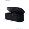 Modern End of Bed Bench with Storage Upholstered Sherpa Fabric Large Storage Bench Ottoman Shoe Stool Long Bench ,Black - as Pic