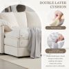 103.5" Chenille Modular Sectional Sofa with Deep and Wide Seat,L Shaped Cloud Couch Set with Double Cushions,4 Seat Sofa with Movable Ottoman