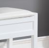 Rouen Seating Bench with Shoe Storage, White - as Pic