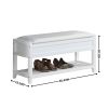 Rouen Seating Bench with Shoe Storage, Espresso - as Pic