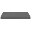 Floating Wall Shelf High Gloss Gray 19.7"x9.1"x1.5" MDF - Grey
