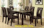 Dining Table Faux Marble Top Birch Veneer Dining Room Furniture 1pc Table - as Pic