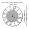 Mirrored Roman numerals decorative round wall clock