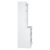 83.4"Tall Bookshelf with LED Lighting, Modern Bookcase with 3 Drawer and Open Shelves,Storage Bookshelf for Living Room,Home Office - White