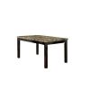 Dining Table Faux Marble Top Birch Veneer Dining Room Furniture 1pc Table - as Pic