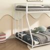 Same as B083P160614 Adam Sturdy Twin over Full Bunk Bed Metal White for Kids and Adult, Low Profile and Easy Climbing with Stable Ladder - as Pic