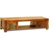 TV Stand with 2 Doors Reclaimed Wood Vintage - Brown