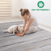 LOOM & LUXE Collection 8X10 Ivory/Blue /Striped  Area Rug - as Pic