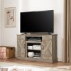 American retro TV Stand Farmhouse Classic Media TV Stand Antique Entertainment for TV up to 50", Gray Wash, 47"W*15.5"D*30.75"H - Gray Wash