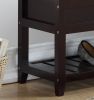 Rouen Seating Bench with Shoe Storage, Espresso - as Pic