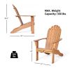 Wooden Outdoor Lounge Chair with Ergonomic Design for Yard and Garden - natural