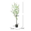 59 Inch Artificial Enkianthus Leaf Tree,Large Plants for Home Decor and Housewarming Gift - Green - POLYETHYLENE