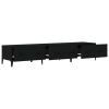 TV Stand Black 59.1"x13.6"x11.8" Engineered Wood - Black