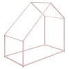 Twin Size Metal House Bed Kids Bed, Pink - as pic