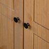 3-Door Wardrobe 46.5"x19.7"x67.5" Pine Panama Range - Brown
