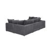 Haven 6 - Piece Modular Corduroy Sectional - as Pic