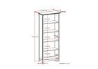 Amherst 30 inch Solid Wood 5 Shelf Bookcase in Light Golden Brown - as Pic