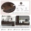 Console Table/Sofa Table with Storage Drawers and Bottom Shelf for Entryway Hallway - Espresso - Solid Wood