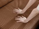Modular Sectional Sofa, L-Shaped Corduroy Couch Set, 3-Seater Modular Sofa with Deep Seat and Cloud-Like Comfort, Brown