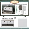 Storage Bench with Removable Basket and 2 Drawers,Fully Assembled Shoe Bench with Removable Cushion - White - Solid Wood