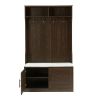 bedroom, porch wardrobe storage rack, Storage Shoe Cabinet, with Clothes Hook, with Sponge Pad Product, Multiple Storage Racks - dark color
